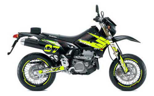 Kit Calcomanias 400 Sm Suzuki Motocross Fluorescente Impresi