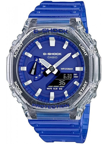 Relógio Casio G-shock Masculino Azul Anadigi Ga-2100hc-2adr