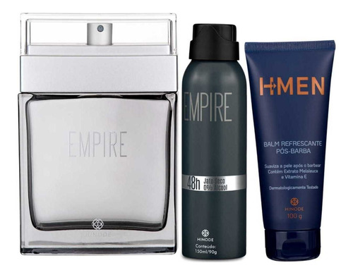 Kit Masculino Perfume Empire. Pós Barba. Desodorante.