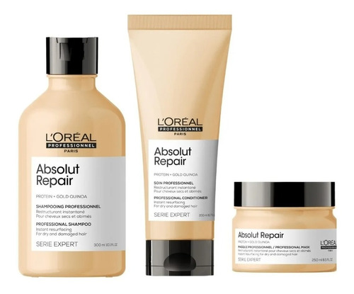 Loreal Profesional Kit Absolut Shampoo+acondicionador+masc