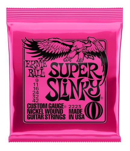 Set De Cuerdas Ernie  Ball Super Slinky 9  42