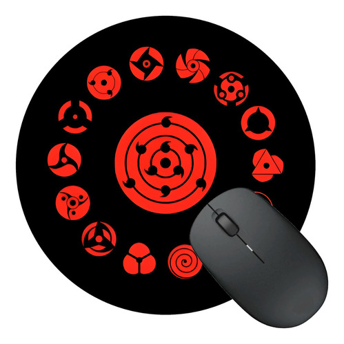 Mousepad Redondo Nuevo Alfombrilla Sharingan Anime Naruto