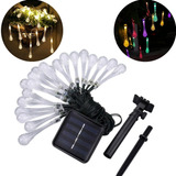 Guirnalda Gota Solar Calida Multicolor 5mts 20 Luces Navidad