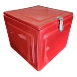 Caja Fibra De Vidrio Roja 40 X 40 Cm Reparto Motocicleta