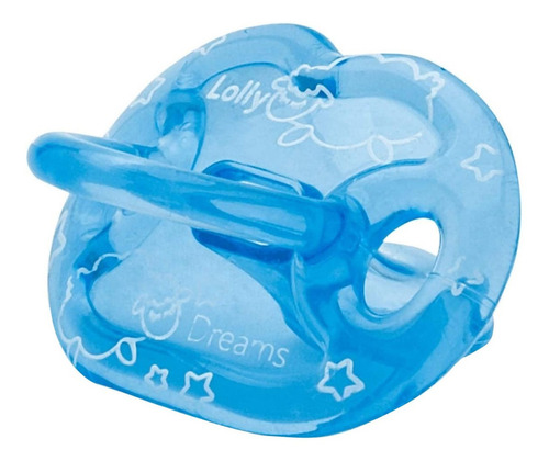 Chupeta Lolly 100% Silicone Com Estojo Dreams Ovelhas Azul Ovelha Período De Idade + 6 Meses