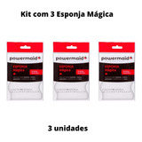 Kit Com 3 Esponja Mágica Tira Manchas Sem Produto Powermaid 