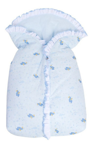 Porta Bebe Acolchoado Saco De Dormir Quentinho Infantil Cor Aviao