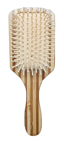 Cepillo De Bambú Plano Para Cabello -rayas 