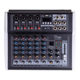 Consola Mixer Potenciada Kw-06upp 6 Canales Prm