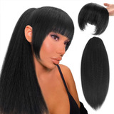 Uamy Hair Cola De Caballo Larga Yaki Recta Con Cordn Y Flequ