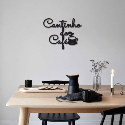 Cantinho Do Cafe Mdf Quadro Decorativo 3d Escultura Parede