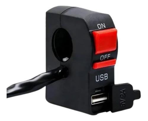 Botão Liga /desliga Farol De Milha Moto Universal Com Usb