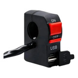 Botão Liga /desliga Farol De Milha Moto Universal Com Usb