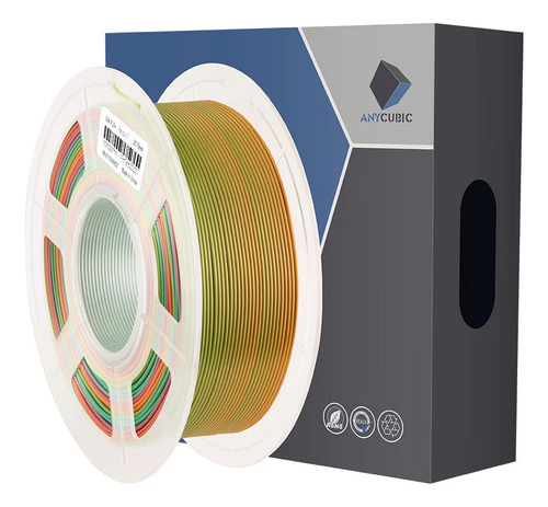 Filamento Anycubic Pla Seda Premium Arcoiris Multicolor