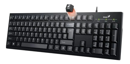 Teclado Usb Genius Kb-100 Black Español C/cable Inteligente