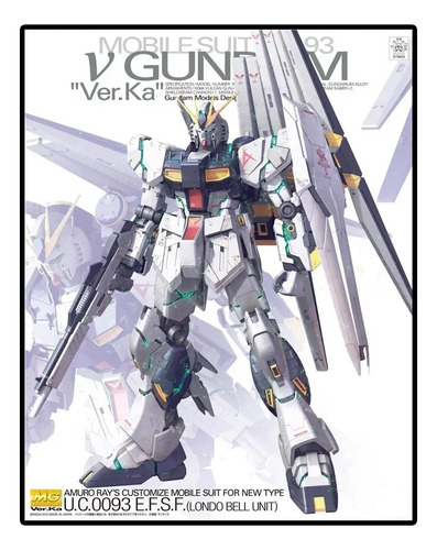Nu Gundam Ver Ka Rx-93 Mg 1/100 Bandai Model Kit 
