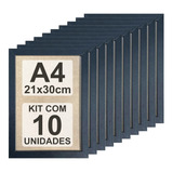 Kit 10 Moldura Quadro A4 21x30 Certificado Diploma C/acetato