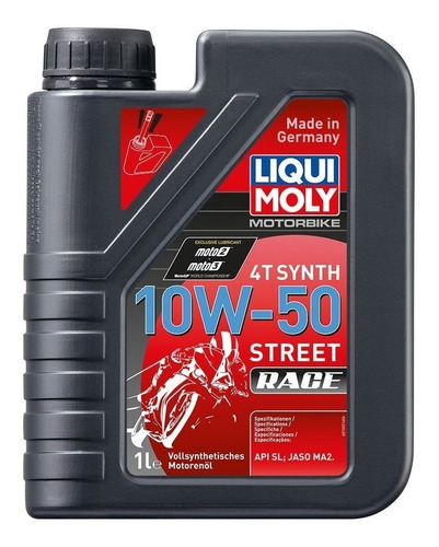 Aceite Para Motor Liqui Moly Sintético 10w-50 Para Motos Y Cuatriciclos De 1 Unidad