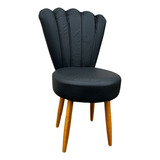 Cadeira Para Peteadeira Luxo Estofada Corino Preto