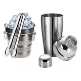 Kit Caipirinha Profissional Coqueteleira 500ml 3 Peças Inox