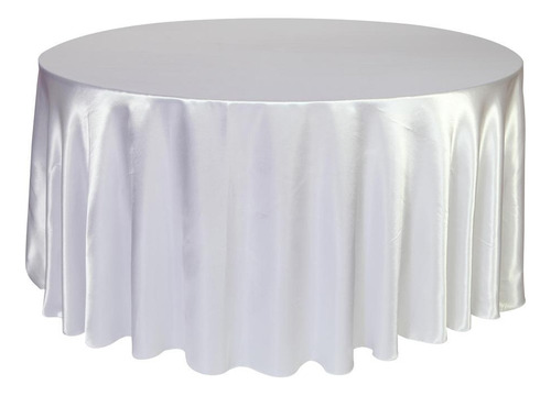 Mantel Redondo Satinado De 228 Cm, Mantel De Mesa