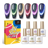 Kit De Esmaltes Ojo De Gato Reflectivos Born Pretty 6und -