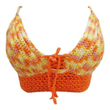 Corpiño Tejido A Crochet Crop Top Talle 95 Tejido Exclusivo 