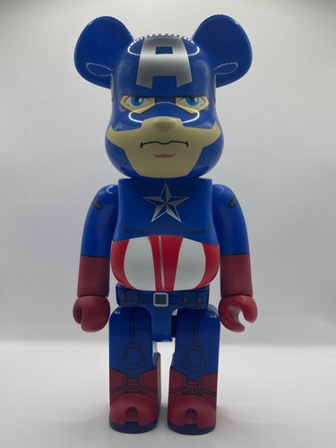 Juguete Muñeco Figura Bearbrick Capitan America Marvel 