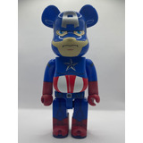 Juguete Muñeco Figura Bearbrick Capitan America Marvel 