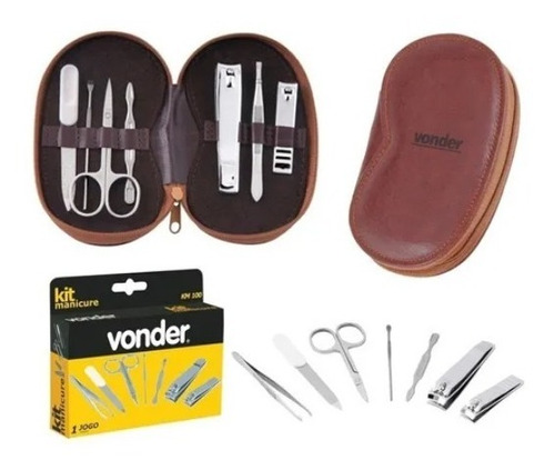 Kit Jogo Cortador De Unha Pinça Tesoura Manicure Portati 7pç