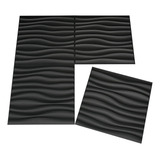  4m2 (16pzas) Panel Decorativo 3d Negro 50*50 Envió Gratis!