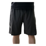 Shorts Tactel Academia Bermuda Faixa Refletor Secagem Rapida