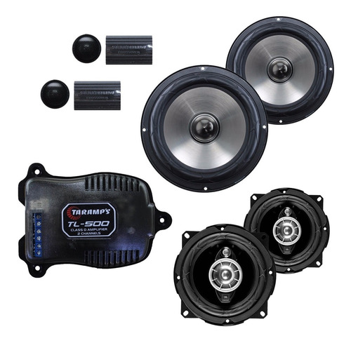 Amplificador Módulo Taramps + Kit 2 Vias Selenium Jbl 6 + 5 