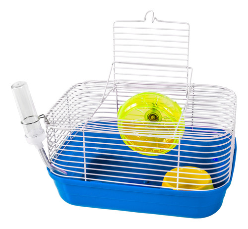 Gaiola Hamster Top Star Completa Conforto Metal Jel Plast Cor Azul