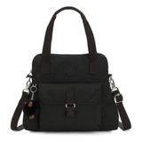 Bolsa  Kipling Pahneiro De Nailon  Black Tonal Con Correa De Hombro Mismo Color De Bolsa Asas Color Mismo Color De Bolsa