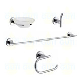 Accesorios Para Baño Fv Libby Cromo 4 Piezas Jabonera