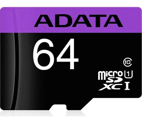 Tarjeta De Memoria Adata Ausdx64guicl10-ra1  Premier Con Adaptador Sd 64gb