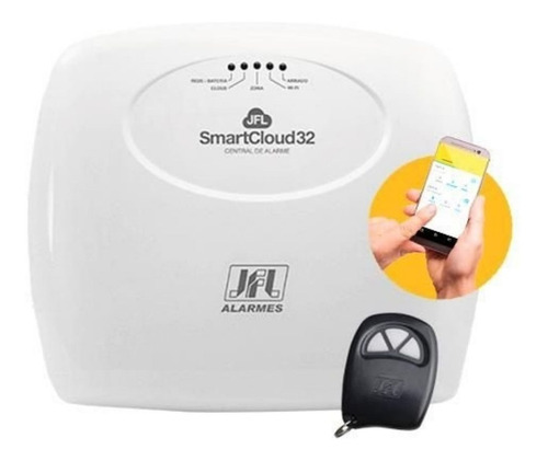 Kit Alarme Casa Sem Fio Wifi Jfl Smartcloud32 Completo App 