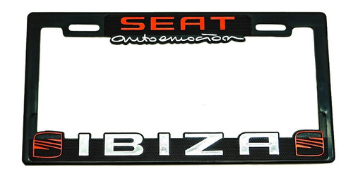  Portaplacas Premium Diseño Seat Ibiza Juego 2 Piezas