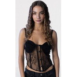 Top Corset De Encaje Mujer