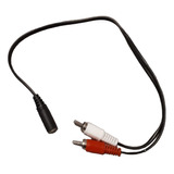 Cable Adaptador Audio Rca A 3.5mm Hembra 40 Cm 