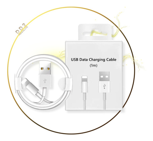 Cable Cargador Usb 1 Metro Lightning iPhone 6 7 8 X 11 12 +