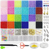 Kit De Mostacillas Checa 24 Colores Surtidos + Accesorios