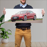 Cuadro 30x80cm Auto 2013 Tesla Model S P85 Plus 25