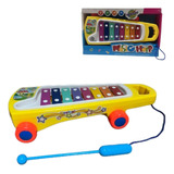 Juego Instrumento Musical Xilofon Infantil 8 Notas C Ruedas