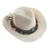 Sombrero De Vaquero De Paja Tejido Para Hombres Y Mujeres So