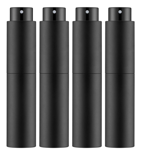 Mini Atomizador Para Perfume Recargable Negro Moderno Lujoso