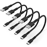 Cable De Carga Usb C Corto De 6 Pulgadas Paquete De 5