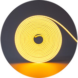 Mangueira Fita Led Neon Flexivel Iluminação 5m 12v + Fonte Luz Amarelo Tensão De Operação 110/220/12v