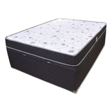 Cama Box Colchão Casal D33 Antialérgico + Box Baú Microfibra